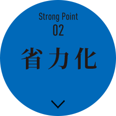 Strong Point02：省力化